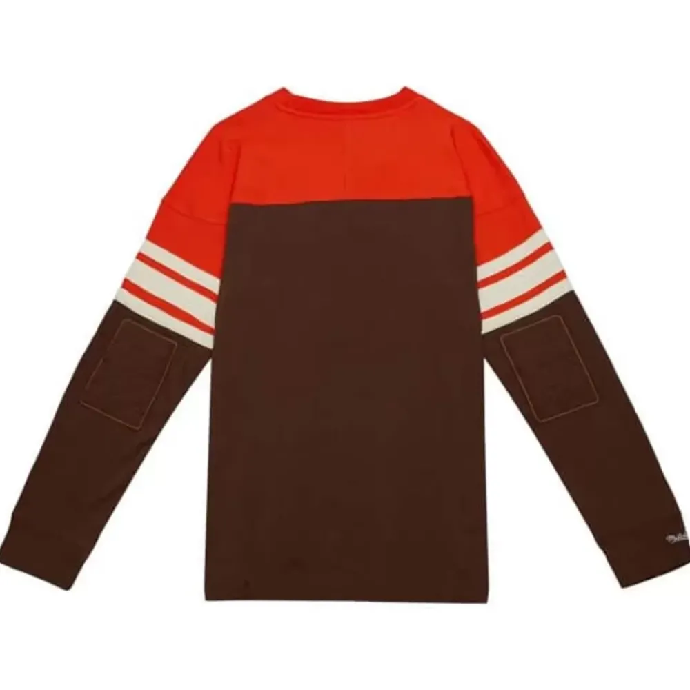 Apparel Mitchell & Ness T-Shirts & Tops-Special Script Long Sleeve Cleveland Browns
