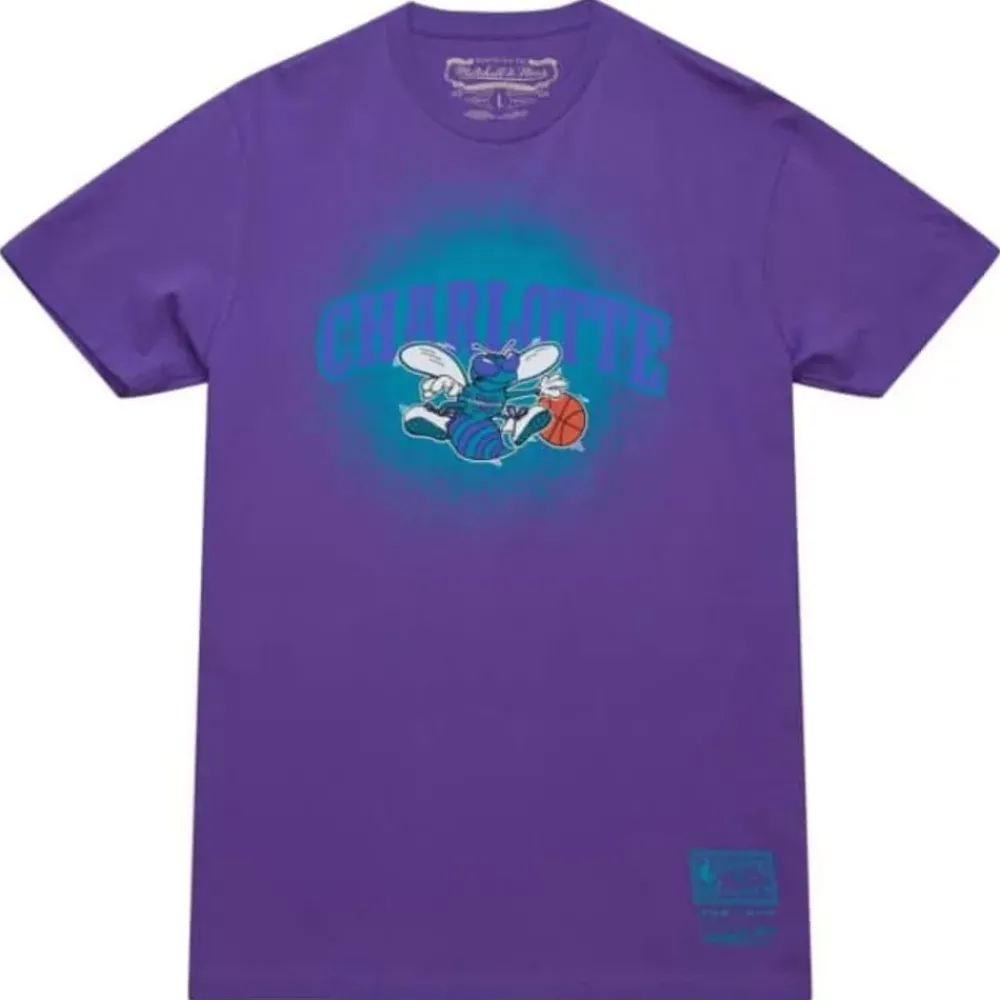 Apparel Mitchell & Ness T-Shirts & Tops-Spray Paint Tee Charlotte Hornets