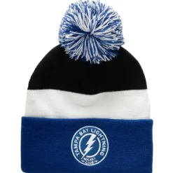 Headwear Mitchell & Ness -Stripe Pom Knit Tampa Bay Lightning