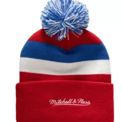 Headwear Mitchell & Ness -Stripe Pom Knit Washington Capitals