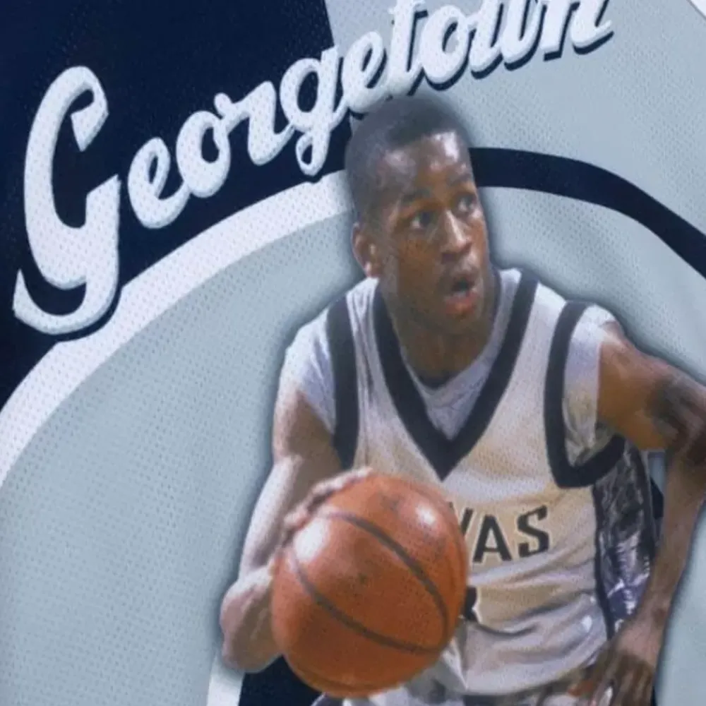 Apparel Mitchell & Ness T-Shirts & Tops-Sublimated Player Tank Georgetown University Allen Iverson