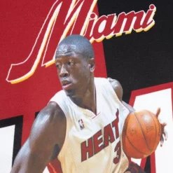 Apparel Mitchell & Ness T-Shirts & Tops-Sublimated Player Tank Miami Heat Dwyane Wade