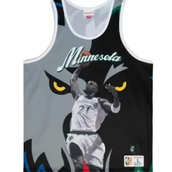 Apparel Mitchell & Ness T-Shirts & Tops-Sublimated Player Tank Minnesota Timberwolves Kevin Garnett