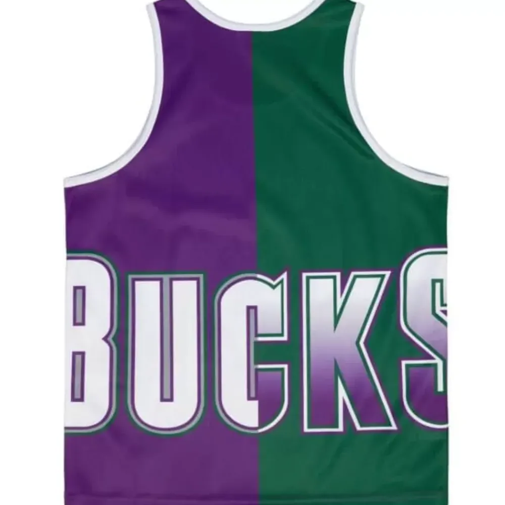 Apparel Mitchell & Ness T-Shirts & Tops-Sublimated Player Tank Milwaukee Bucks Ray Allen