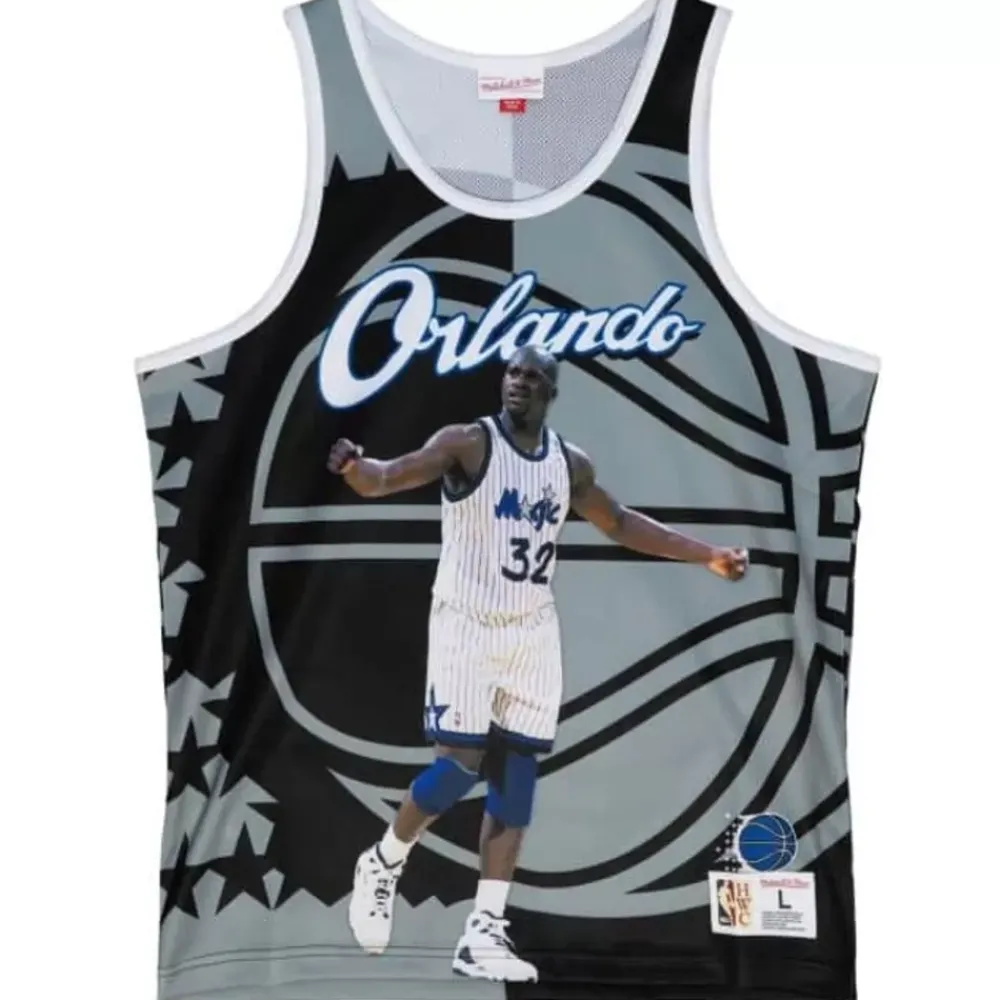 Apparel Mitchell & Ness T-Shirts & Tops-Sublimated Player Tank Orlando Magic Shaquille O'Neal