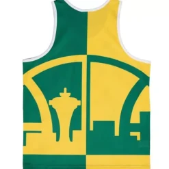 Apparel Mitchell & Ness T-Shirts & Tops-Sublimated Player Tank Seattle Supersonics Shawn Kemp