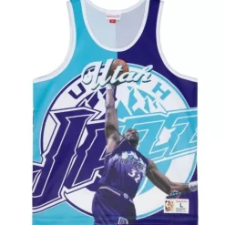 Apparel Mitchell & Ness T-Shirts & Tops-Sublimated Player Tank Utah Jazz Karl Malone