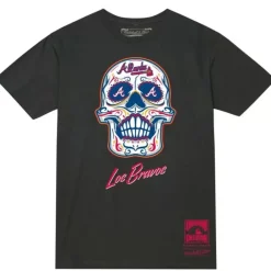 Apparel Mitchell & Ness T-Shirts & Tops-Sugar Skull Tee Atlanta Braves