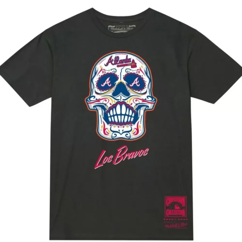Apparel Mitchell & Ness T-Shirts & Tops-Sugar Skull Tee Atlanta Braves