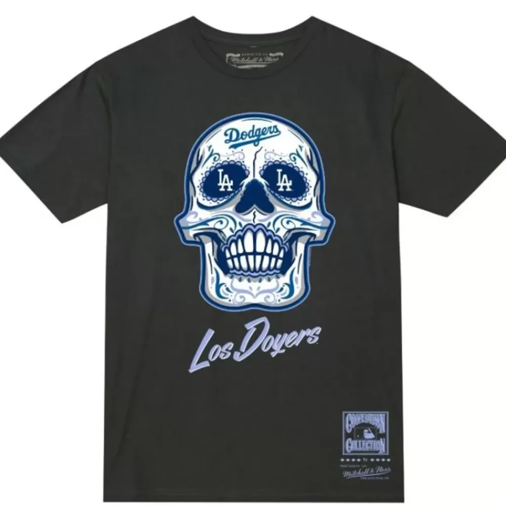 Apparel Mitchell & Ness T-Shirts & Tops-Sugar Skull Tee Los Angeles Dodgers