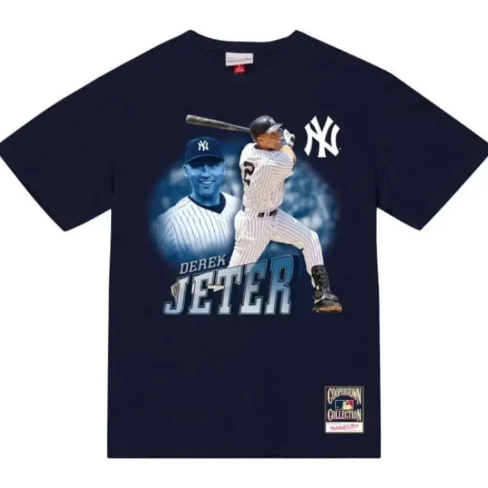 Apparel Mitchell & Ness T-Shirts & Tops-Swing Tee New York Yankees Derek Jeter