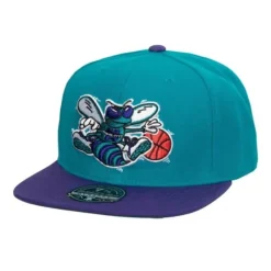 Headwear Mitchell & Ness -Team 2 Tone 2.0 Fitted Hwc Charlotte Hornets