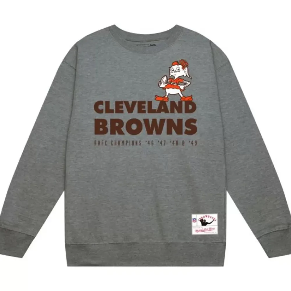 Apparel Mitchell & Ness Hoodies & Sweatshirts-Team Basic 2 Crew Cleveland Browns
