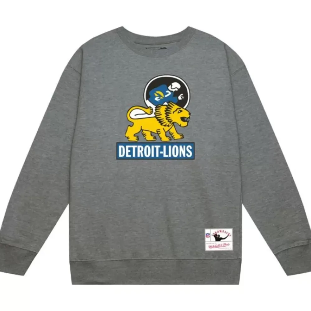 Apparel Mitchell & Ness Hoodies & Sweatshirts-Team Basic 2 Crew Detroit Lions