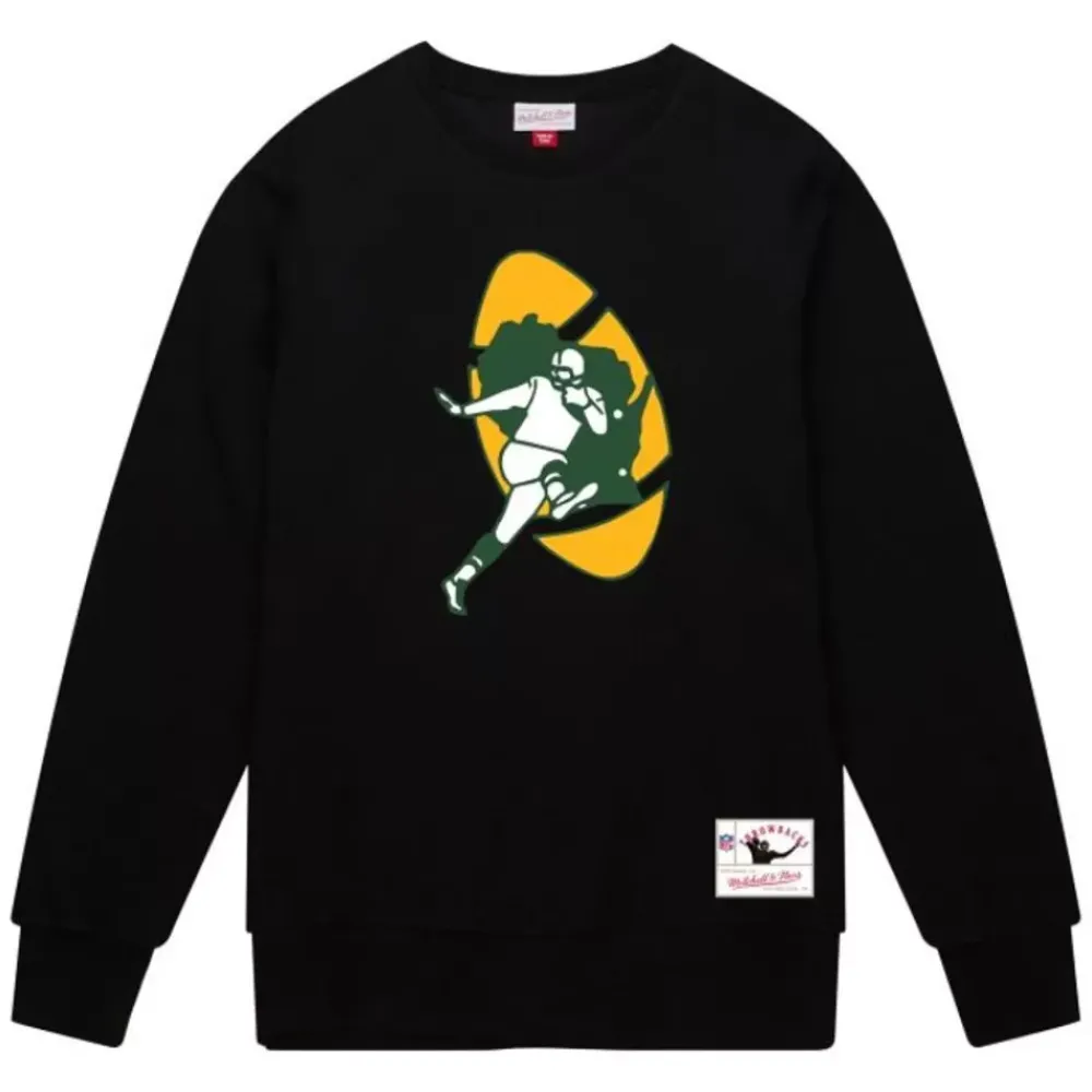 Apparel Mitchell & Ness Hoodies & Sweatshirts-Team Basic 1 Crew Green Bay Packers
