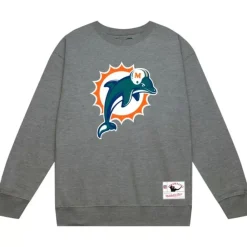 Apparel Mitchell & Ness Hoodies & Sweatshirts-Team Basic 3 Crew Miami Dolphins