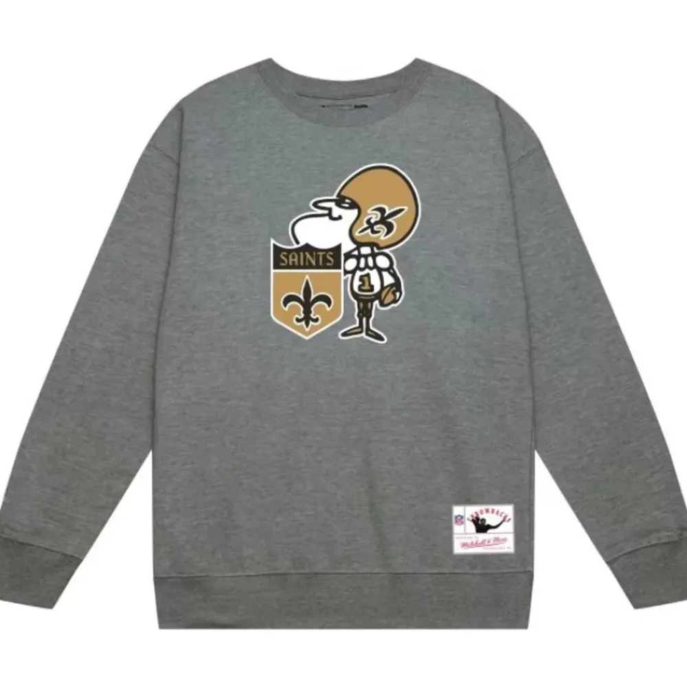 Apparel Mitchell & Ness Hoodies & Sweatshirts-Team Basic 2 Crew New Orleans Saints