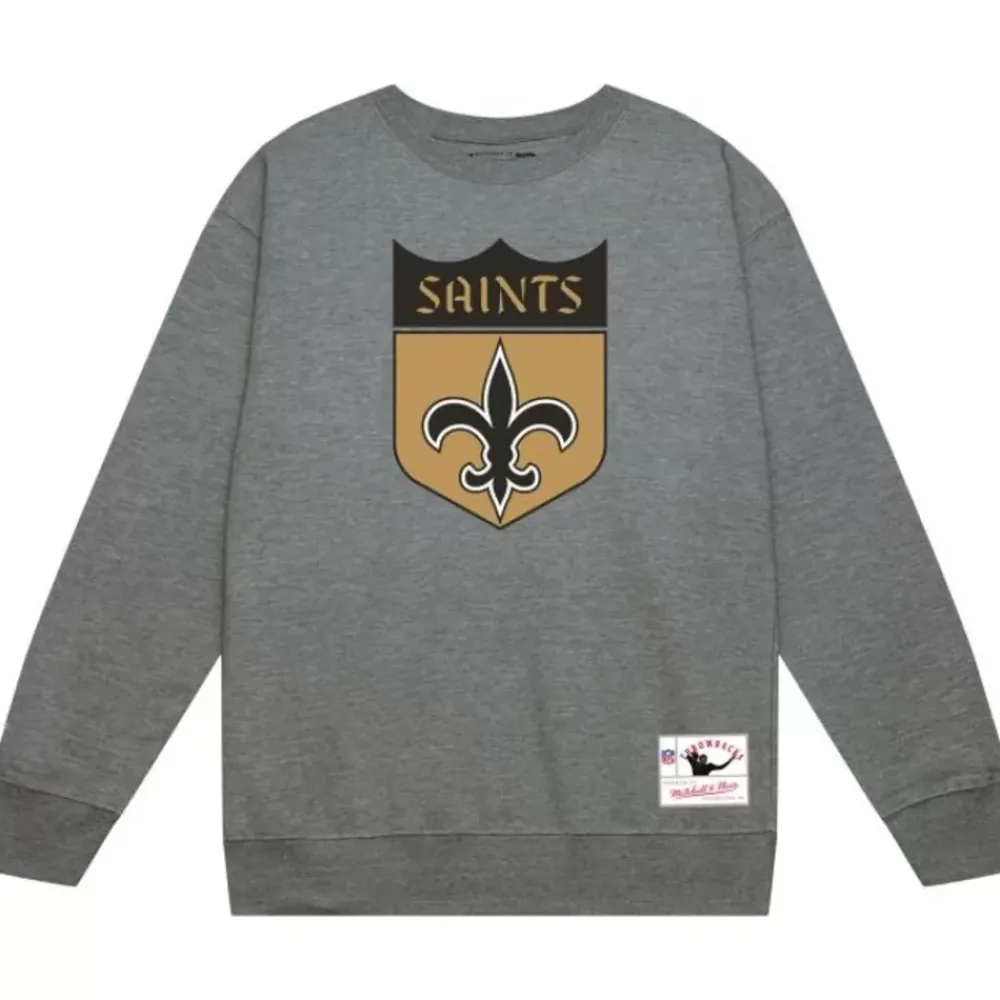 Apparel Mitchell & Ness Hoodies & Sweatshirts-Team Basic 1 Crew New Orleans Saints