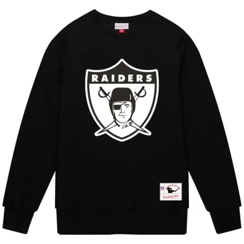 Apparel Mitchell & Ness Hoodies & Sweatshirts-Team Basic 1 Crew Oakland Raiders