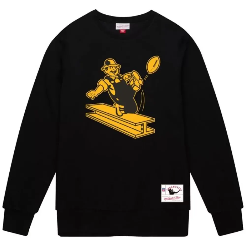 Apparel Mitchell & Ness Hoodies & Sweatshirts-Team Basic 1 Crew Pittsburgh Steelers