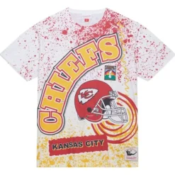 Apparel Mitchell & Ness T-Shirts & Tops-Team Burst Sublimated S/S Tee Kansas City Chiefs