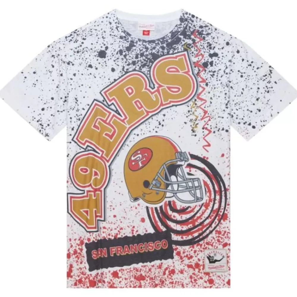 Apparel Mitchell & Ness T-Shirts & Tops-Team Burst Sublimated S/S Tee San Francisco 49Ers