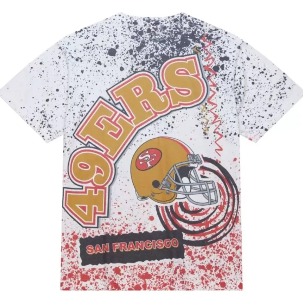 Apparel Mitchell & Ness T-Shirts & Tops-Team Burst Sublimated S/S Tee San Francisco 49Ers