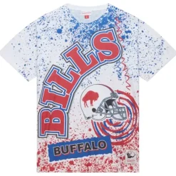 Apparel Mitchell & Ness T-Shirts & Tops-Team Burst Sublimated S/S Tee Buffalo Bills