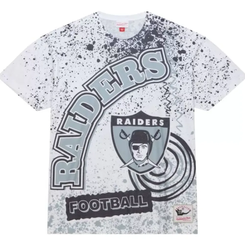 Apparel Mitchell & Ness T-Shirts & Tops-Team Burst Sublimated S/S Tee Oakland Raiders