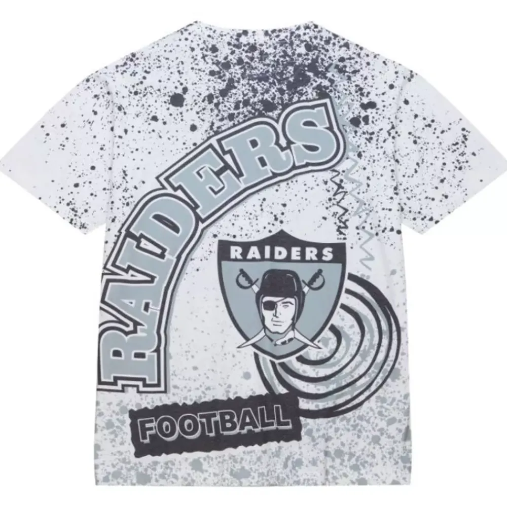 Apparel Mitchell & Ness T-Shirts & Tops-Team Burst Sublimated S/S Tee Oakland Raiders