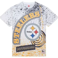 Apparel Mitchell & Ness T-Shirts & Tops-Team Burst Sublimated S/S Tee Pittsburgh Steelers
