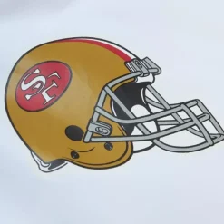 Apparel Mitchell & Ness Jackets & Outerwear-Team Burst Warm Up Jacket San Francisco 49Ers