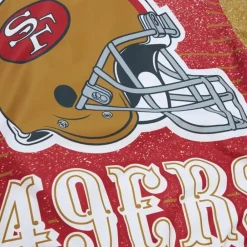 Apparel Mitchell & Ness Jackets & Outerwear-Team Burst Warm Up Jacket San Francisco 49Ers