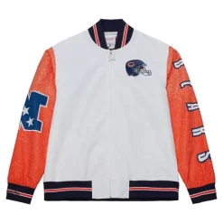Apparel Mitchell & Ness Jackets & Outerwear-Team Burst Warm Up Jacket Chicago Bears