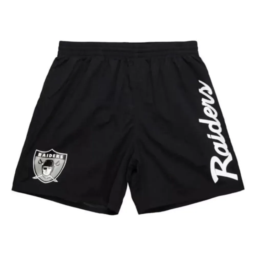 Apparel Mitchell & Ness Shorts-Team Essentials Nylon Shorts Oakland Raiders