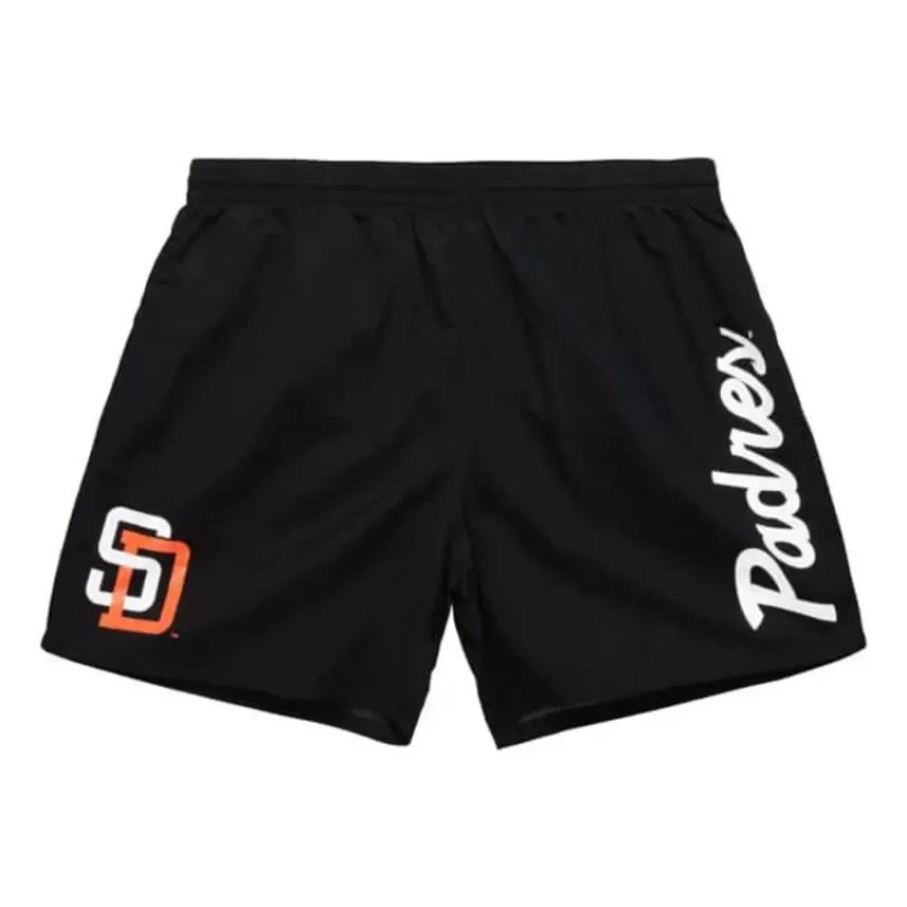 Apparel Mitchell & Ness Shorts-Team Essentials Nylon Shorts San Diego Padres