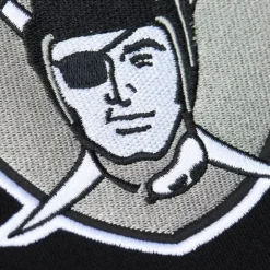 Apparel Mitchell & Ness Hoodies & Sweatshirts-Team First Satin Fleece Crew Oakland Raiders