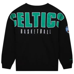 Apparel Mitchell & Ness Hoodies & Sweatshirts-Team First Satin Fleece Crew Boston Celtics