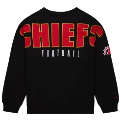 Apparel Mitchell & Ness Hoodies & Sweatshirts-Team First Satin Fleece Crew Kansas City Chiefs