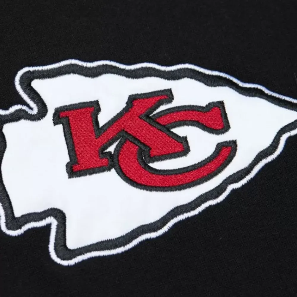 Apparel Mitchell & Ness Hoodies & Sweatshirts-Team First Satin Fleece Crew Kansas City Chiefs