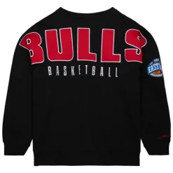 Apparel Mitchell & Ness Hoodies & Sweatshirts-Team First Satin Fleece Crew Chicago Bulls