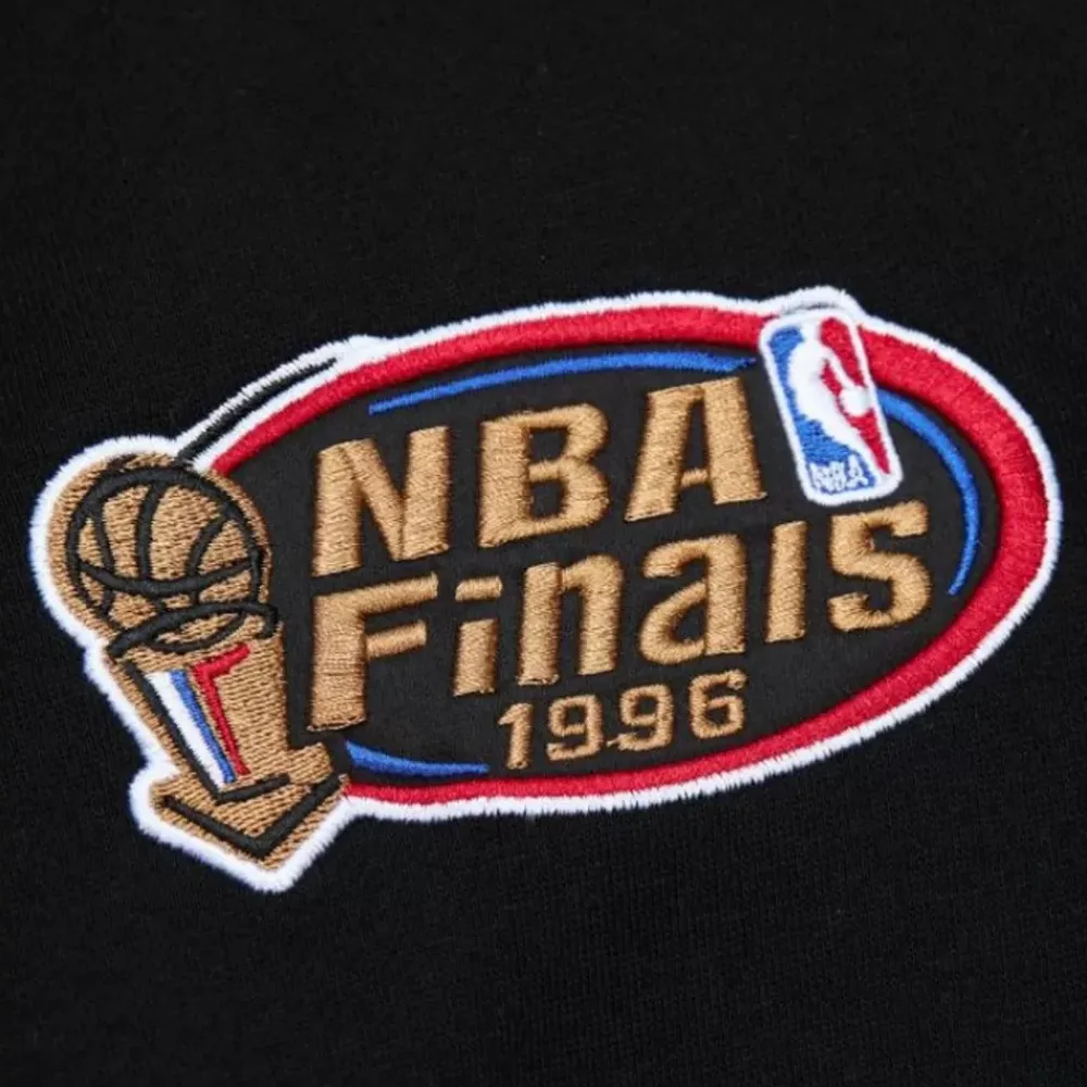 Apparel Mitchell & Ness Hoodies & Sweatshirts-Team First Satin Fleece Crew Chicago Bulls