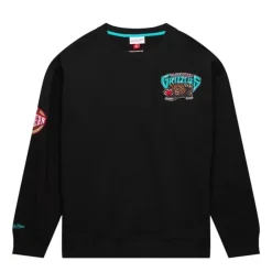 Apparel Mitchell & Ness Hoodies & Sweatshirts-Team First Satin Fleece Crew Vancouver Grizzlies