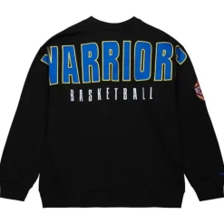 Apparel Mitchell & Ness Hoodies & Sweatshirts-Team First Satin Fleece Crew Golden State Warriors