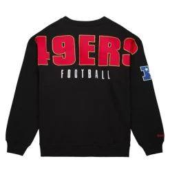 Apparel Mitchell & Ness Hoodies & Sweatshirts-Team First Satin Fleece Crew San Francisco 49Ers