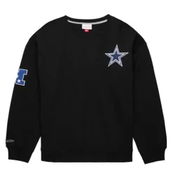 Apparel Mitchell & Ness Hoodies & Sweatshirts-Team First Satin Fleece Crew Dallas Cowboys