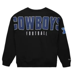 Apparel Mitchell & Ness Hoodies & Sweatshirts-Team First Satin Fleece Crew Dallas Cowboys