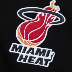 Apparel Mitchell & Ness Hoodies & Sweatshirts-Team First Satin Fleece Crew Miami Heat