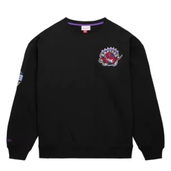 Apparel Mitchell & Ness Hoodies & Sweatshirts-Team First Satin Fleece Crew Toronto Raptors