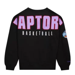 Apparel Mitchell & Ness Hoodies & Sweatshirts-Team First Satin Fleece Crew Toronto Raptors